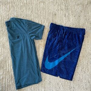 Mens bundle Nike shorts & Ralph shirt Large